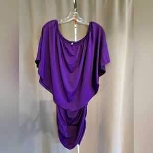 Medium purple off the shoulder dress